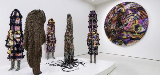Installation view, Nick Cave Forothermore, Solomon R. Guggenheim Museum, November 18, 2022–April 10, 2023. Photo Ariel Ione Williams. © Solomon R. Guggenheim Foundation, New York